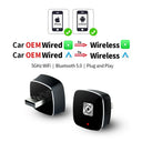 2 In 1 Wireless CarPlay Android Auto Adapter For Cars Plug And Play Easy