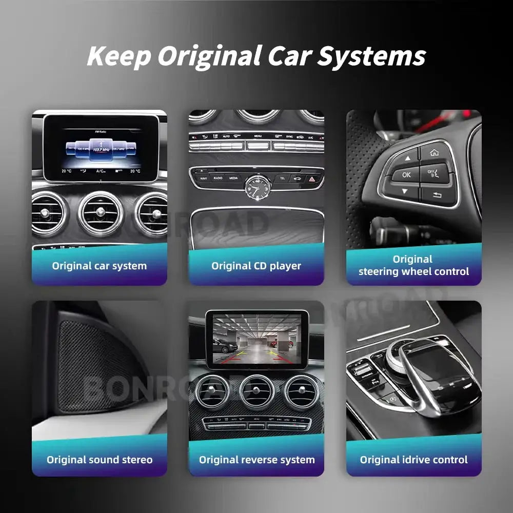 BONROAD For NTG 5.0 Wireless CarPlay Box Adapter Android Auto Module For Mercedes Benz For C GLC W205 A CLA GLA B E GLE CLS Class With Bluetooth Mirroring Airplay Autolink