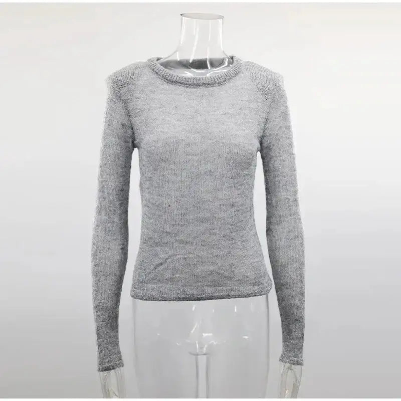 2024 Lightweight Knit Round Neck Long Sleeve Loose Fit Sweater For Women Casuals - product image 7