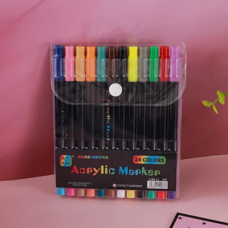 Dual Tip Acrylic Marker Set