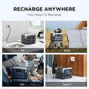 ECOFLOW Portable Power Station RIVER 2 Max 500 with Bag, 499Wh LiFePO4 Battery/ 1 Hour Fast Charging, Up To 1000W Output