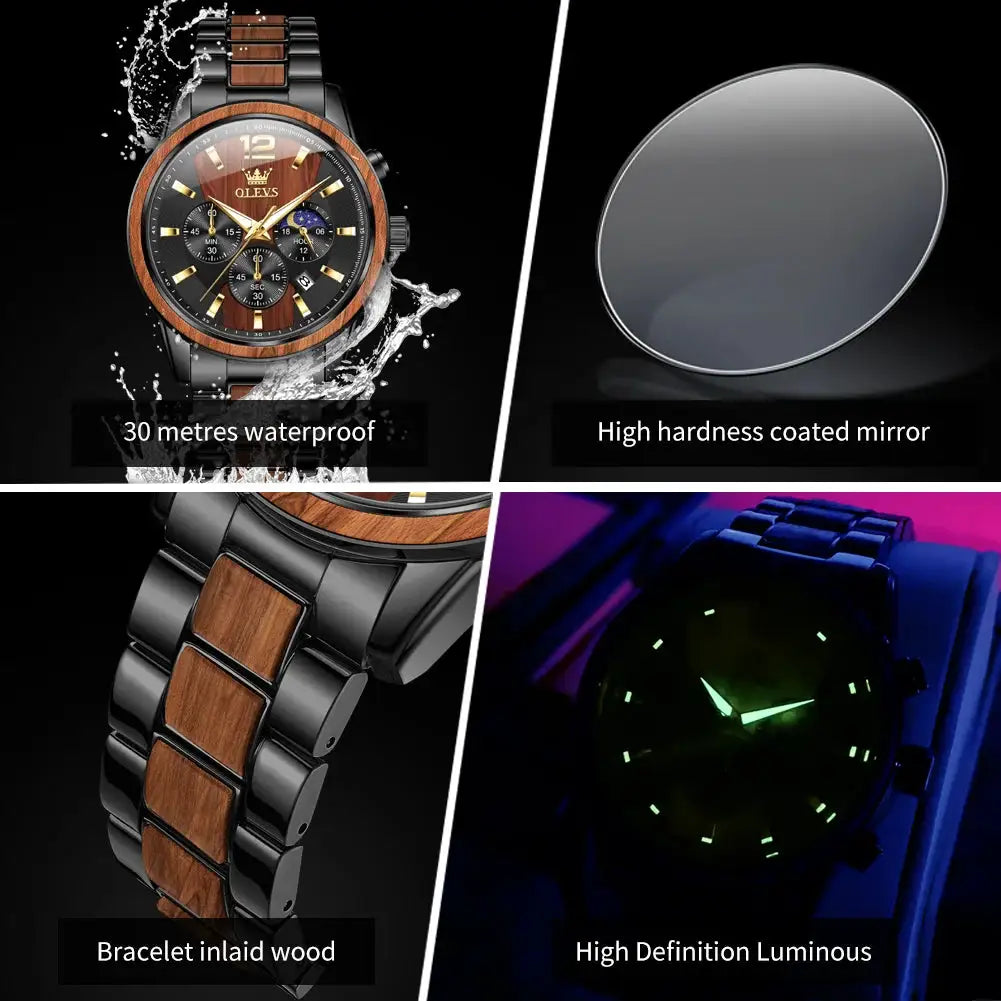 Olevs Classic Moon Phase Watch — product image 7
