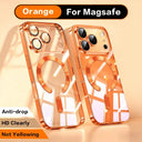 Orange Magnetic Case For iPhone - Wireless Ready