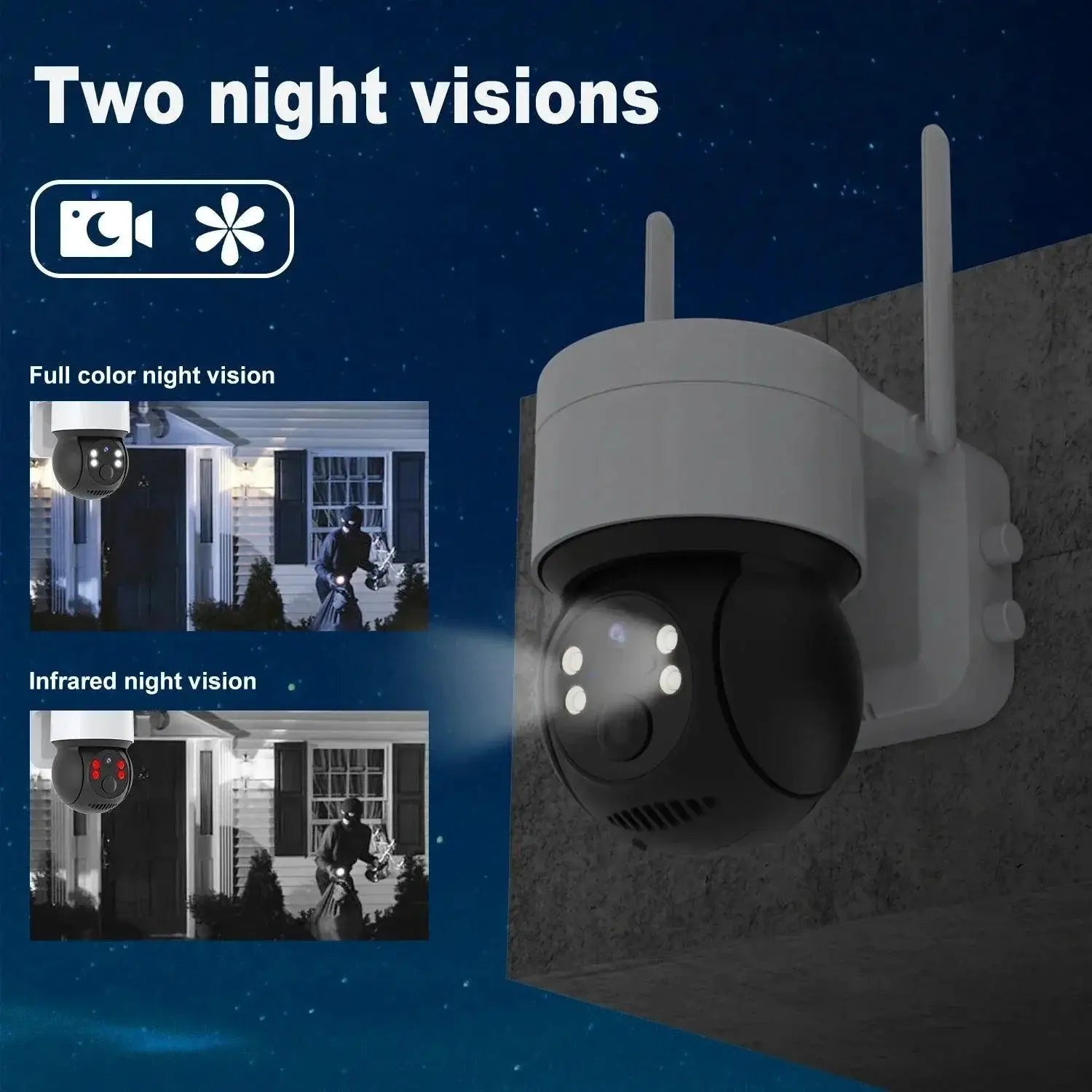 Solar Powered Outdoor Security Camera Wireless Surveillance