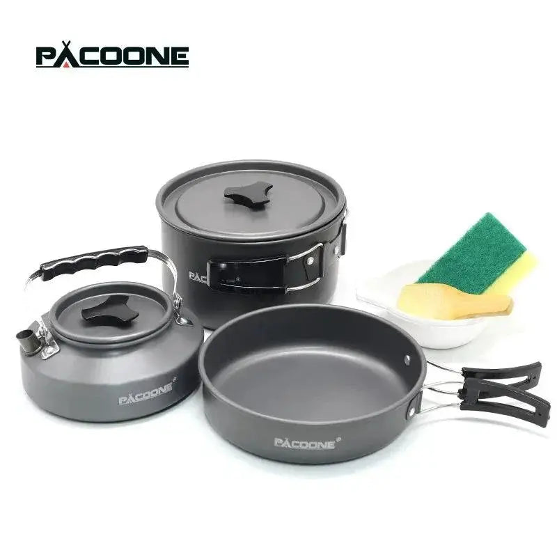 Lightweight Aluminum Camping Cookware Set for Hiking Picnics