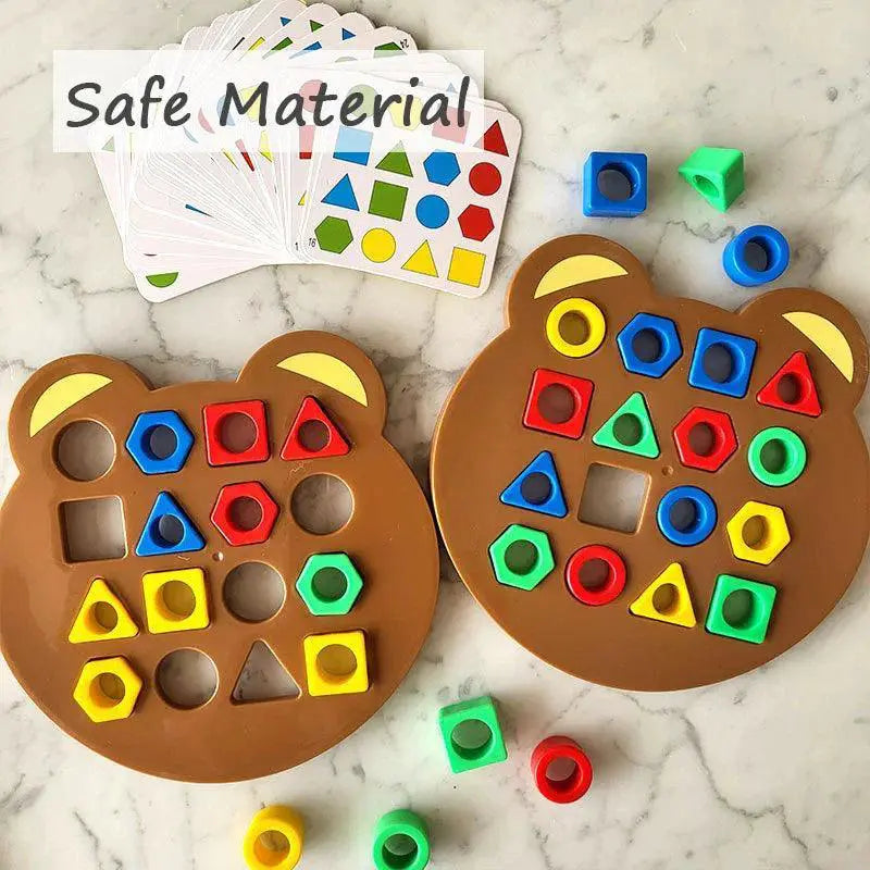 Kids Geometric Shape Matching Puzzle Board Games Fun