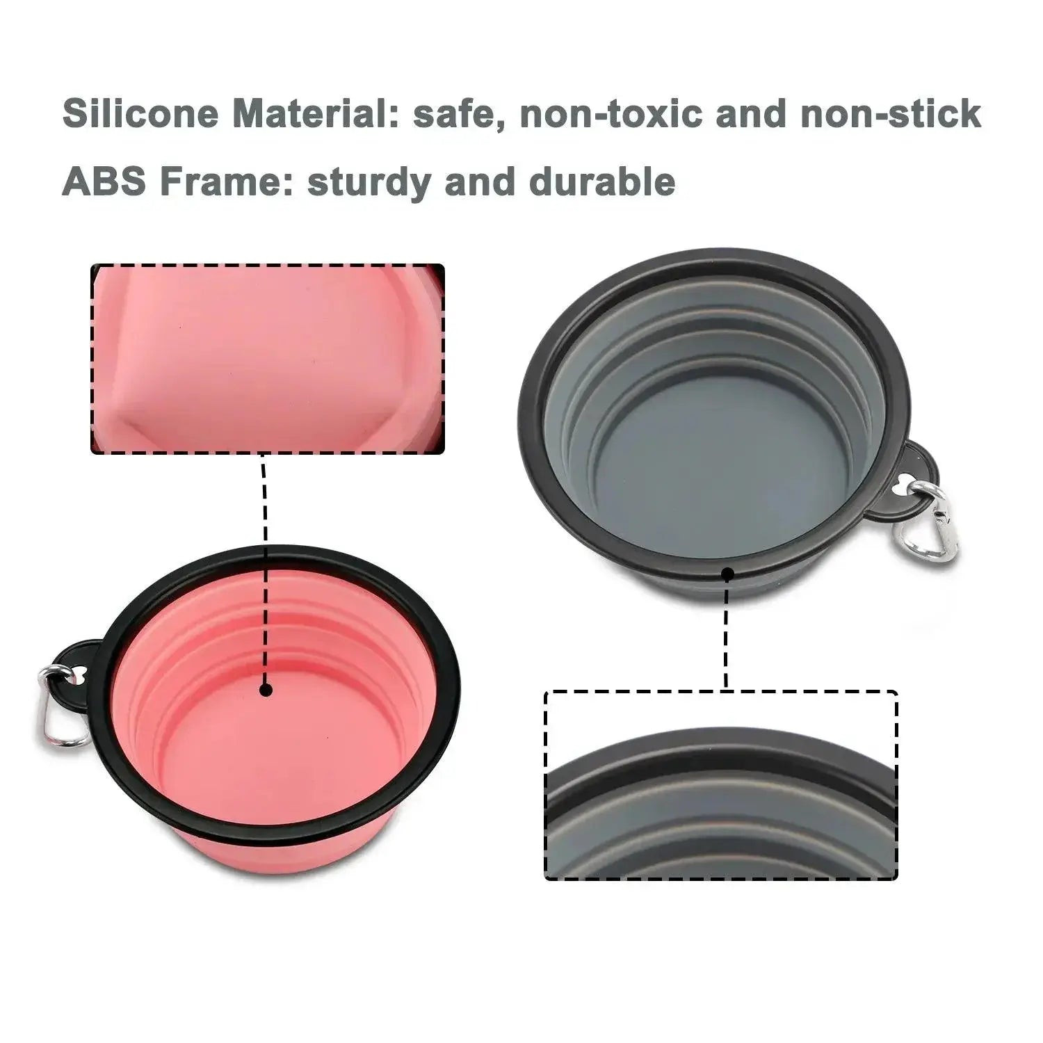 Furrybaby Collapsible Dog Bowls Portable Silicone Dish