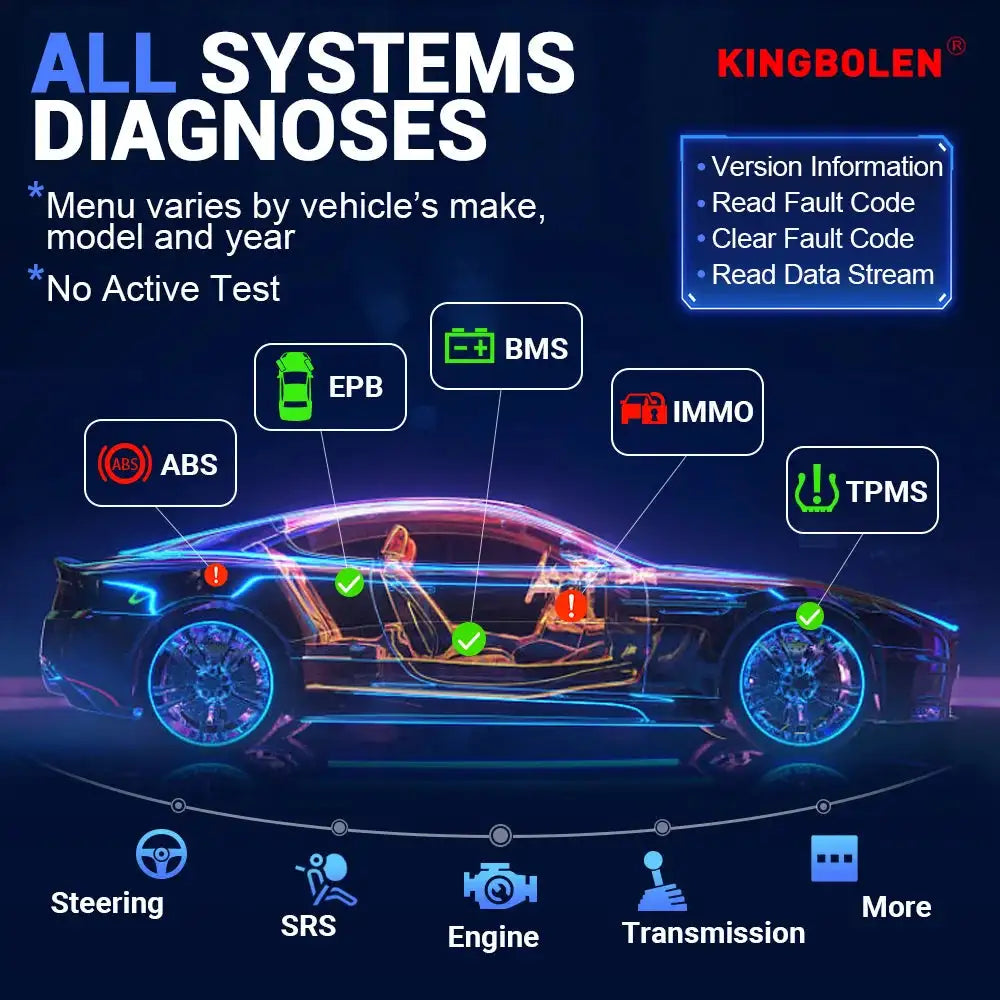 Lifetime Free Update Newest KINGBOLEN S6 CAN FD All System Car Diagnostic Tools Auto OBD Scanner Bluetooth 28 Resets Auto Vin