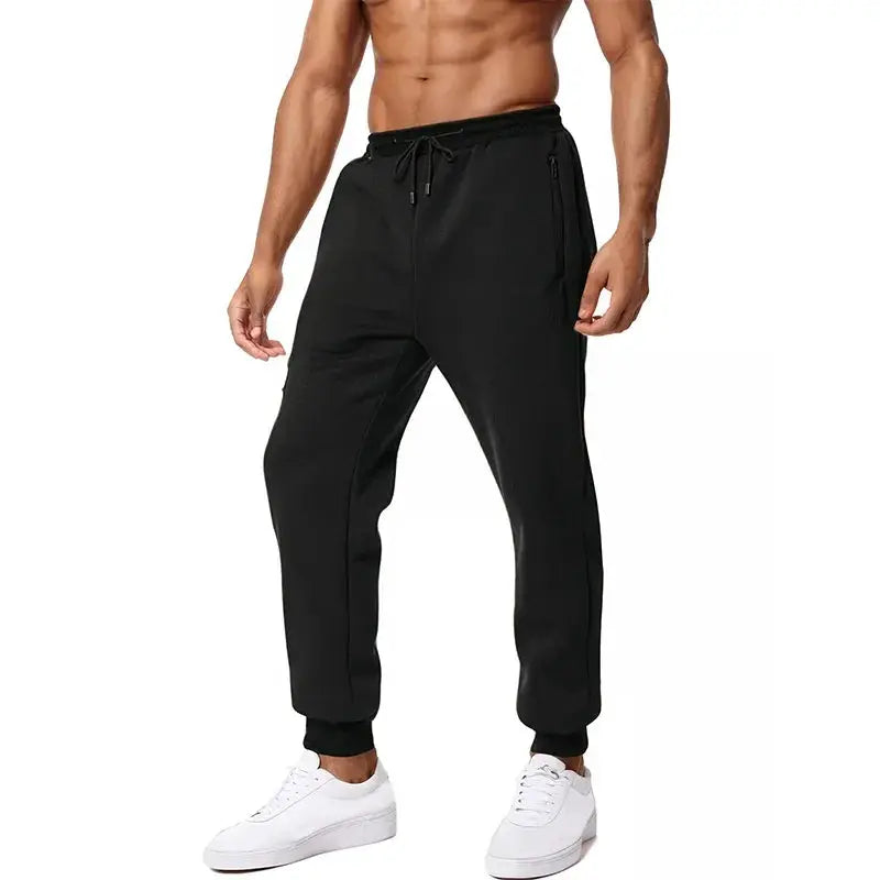 Men's Sweatpants With Side Zipper Pockets Joggers Track Pants