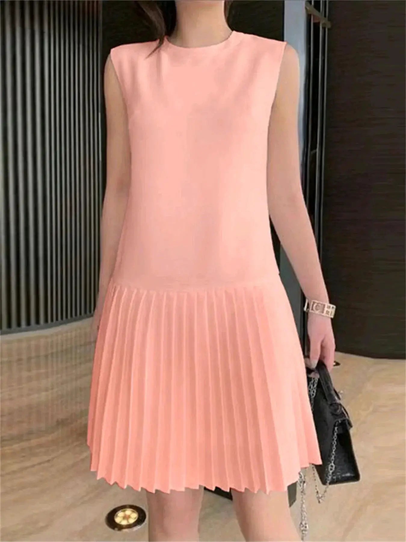 ZANZEA Pleated Sundress Women Elegant Summer Fashion