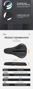 Gel Memory Foam Bike Seat Cover - Comfortable and Waterproof