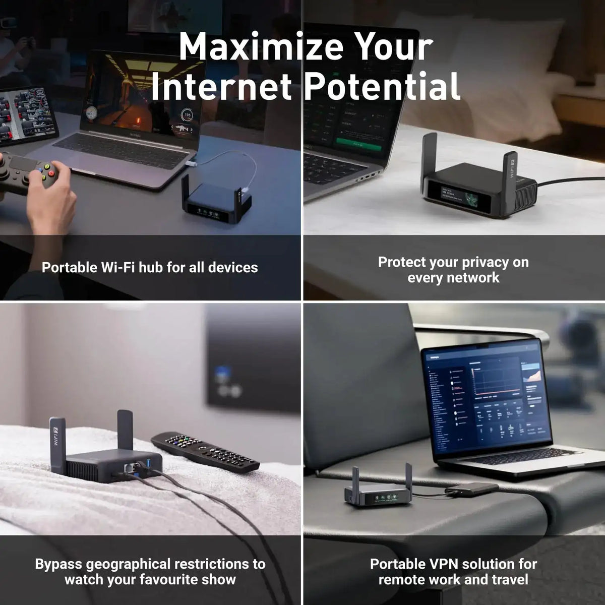 GL.iNet (Slate ) Wi-Fi Travel Router Dual-band Portable — product view 3