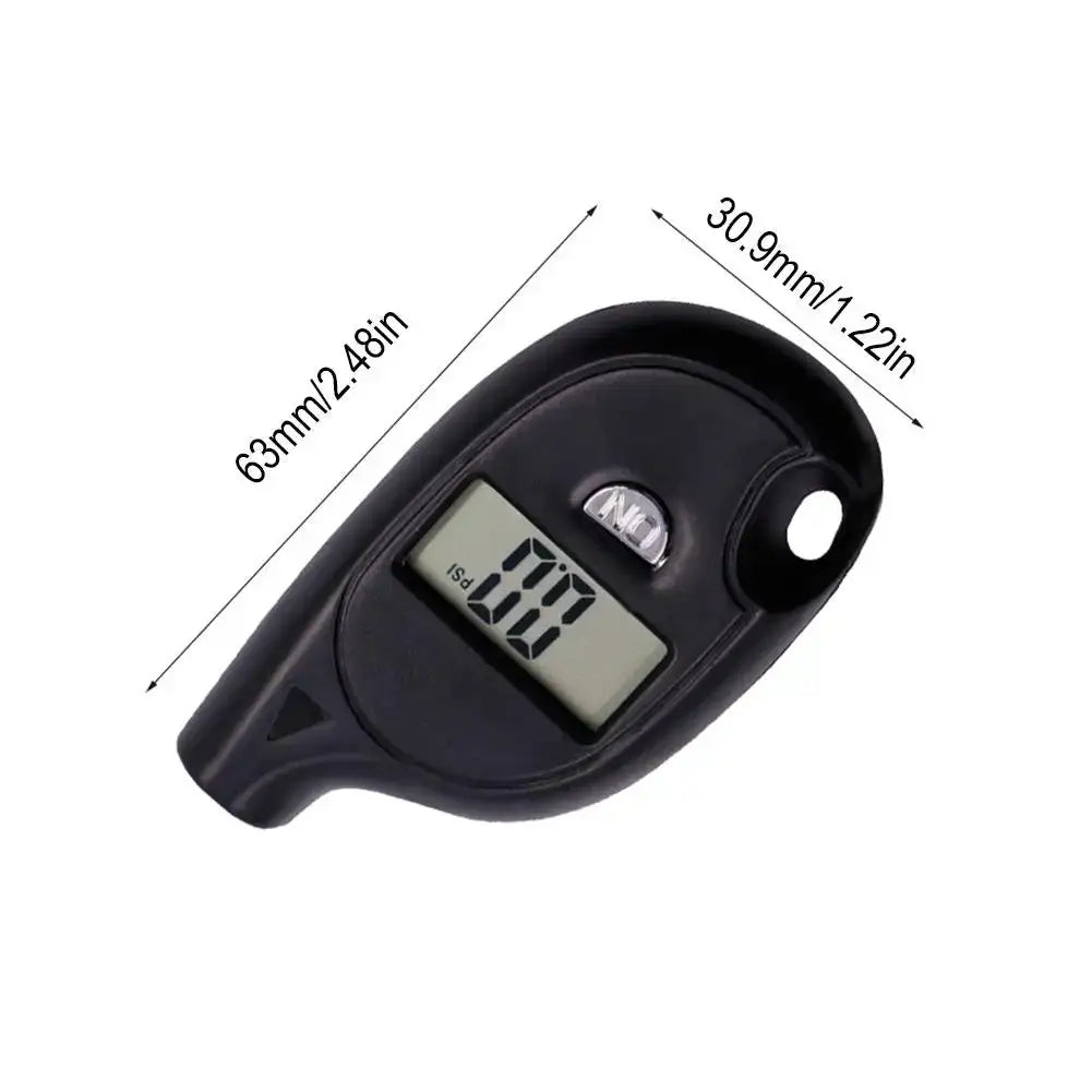 Mini Keychain Digital Tire Pressure Gauge, LCD Display 5-150 PSI, Portable Air Pressure Tester for Car Motorcycle Bike, 1PC