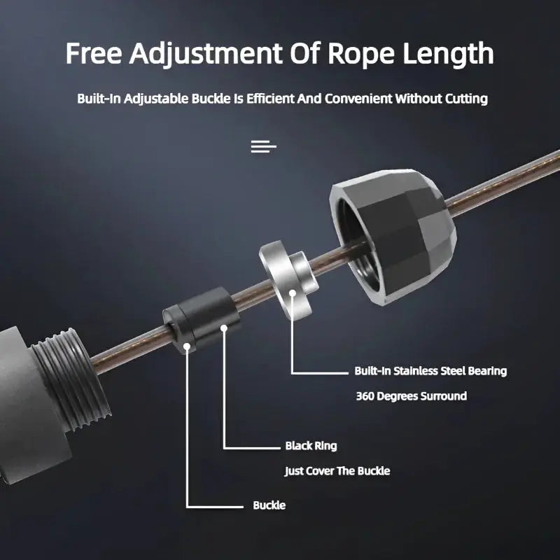 Adjustable Steel Wire Jump Rope for Fitness Training
