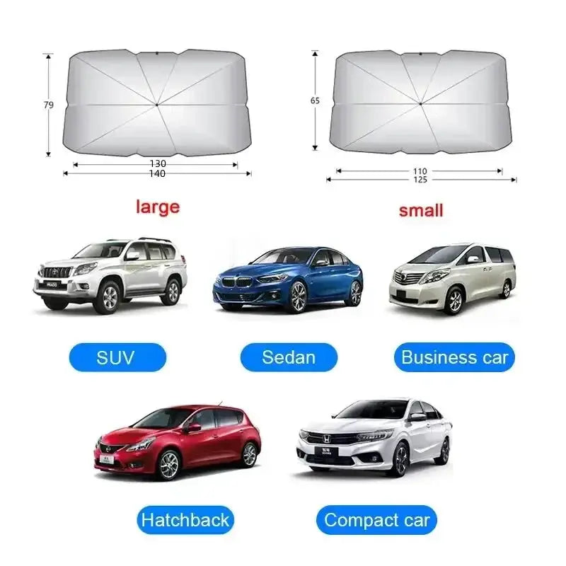 Foldable Car Sunshade Umbrella Windshield Front Parasol