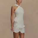 Flattering Halter Knit Dress For Summer