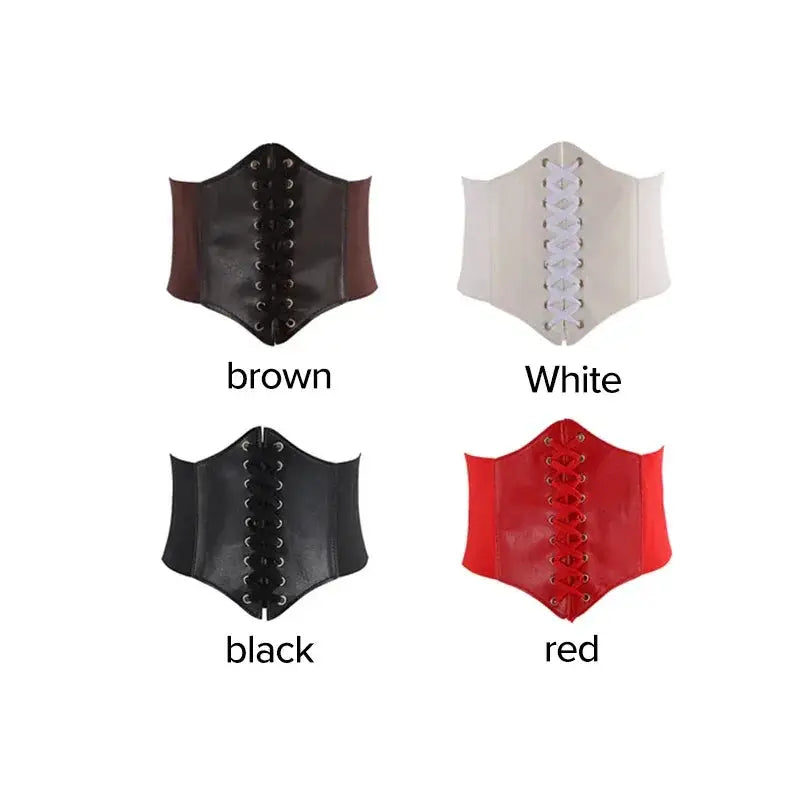 Womens High Waist Leather Corset Belt Slimming Shapewear