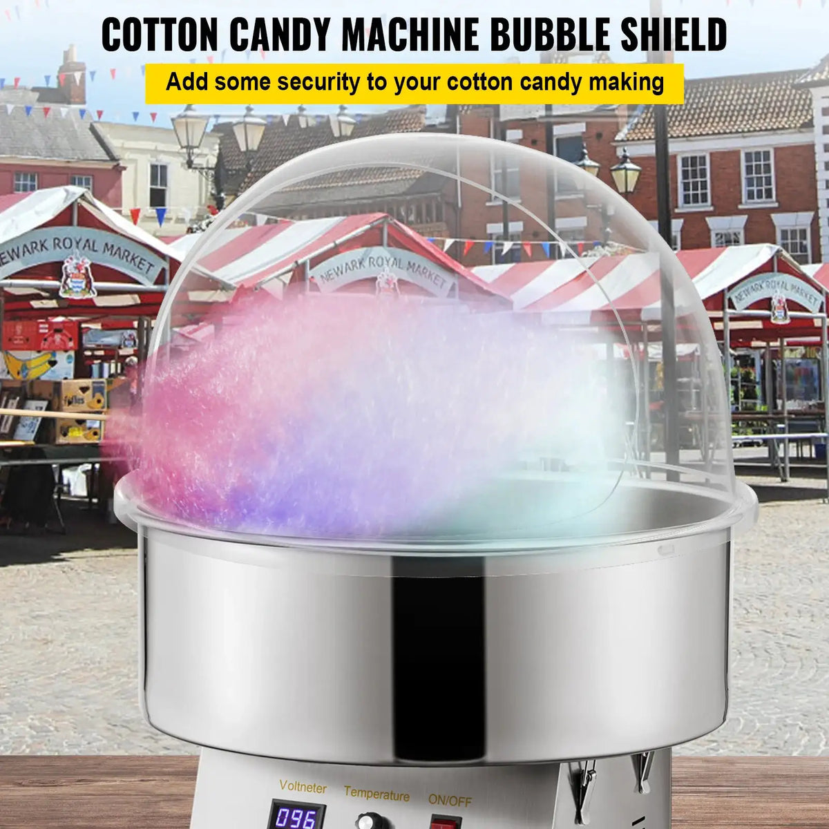 SucceBuy " Commercial Cotton Candy Machine Cover Clear Floss — product view 2