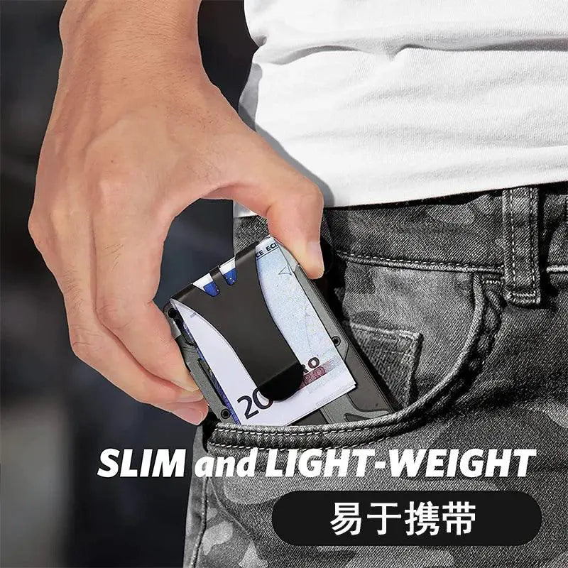 Minimalist Metal Wallet For Men Slim Aluminum ID Card Holder