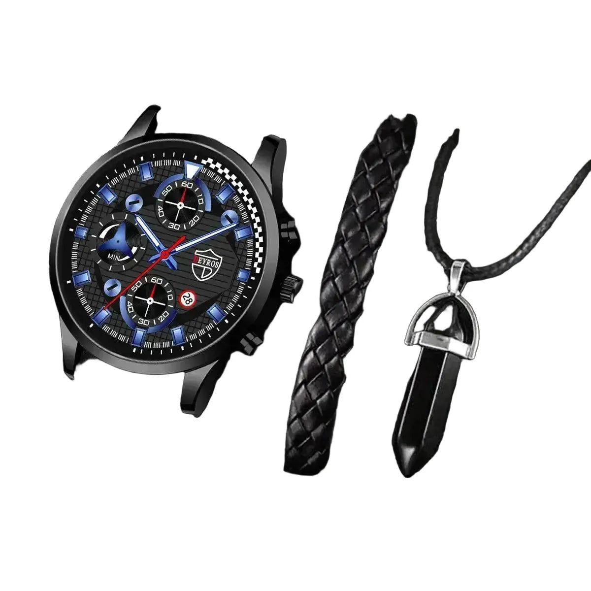 Reliable Leather Watch - Men Auto Date — product view 1