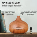 500ml Wood Grain Aromatherapy Diffuser With Remote Control