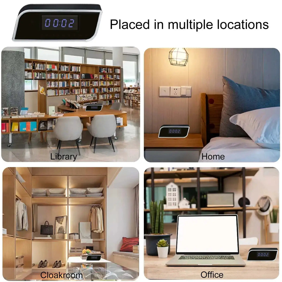 4K Smart Clock Camera with WiFi, Motion Detection, Night Vision, Remote Viewing, SD Card Storage – Home Security & Baby Monitor