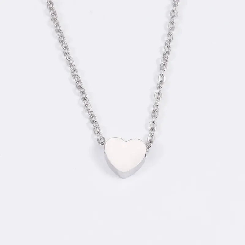 Minimalist Clavicle Necklaces For Women Tiny Heart Jewelry