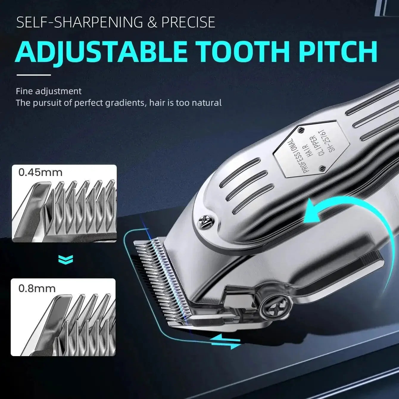 Full Metal Barber Clipper Precision Trimming Tool For Men