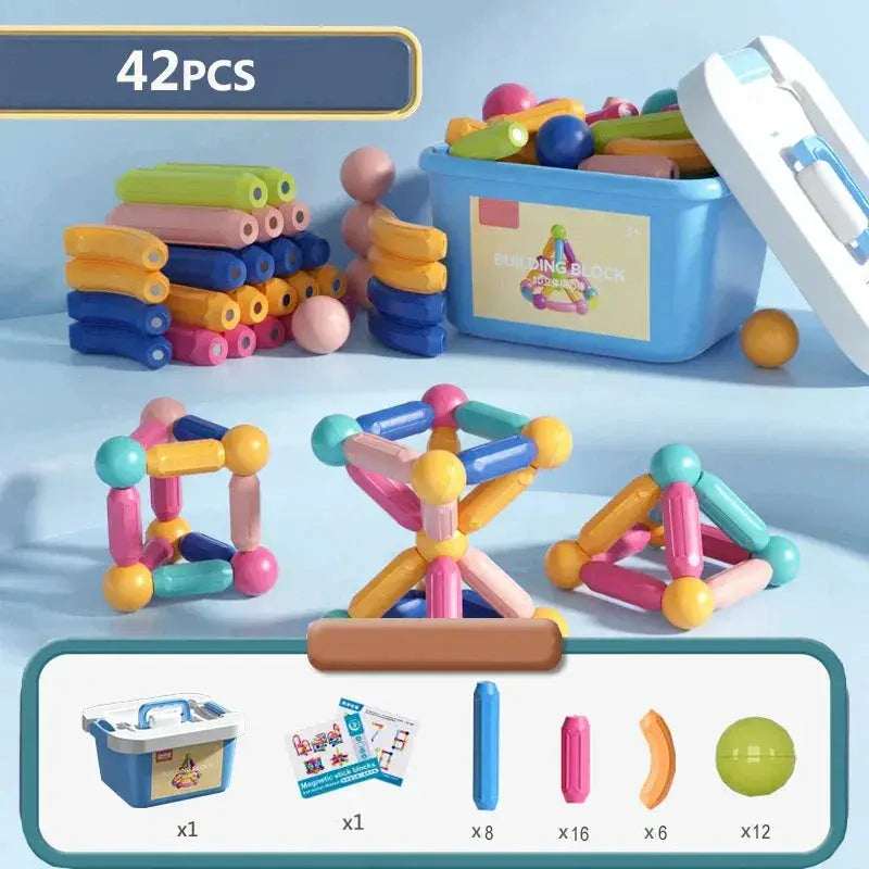 Magnetic Sticks Building Blocks Toys for Kids Montessori Set