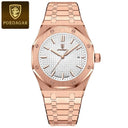 POEDAGAR Men Stainless Steel Watch