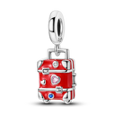 Sterling Silver Bright Red Charm