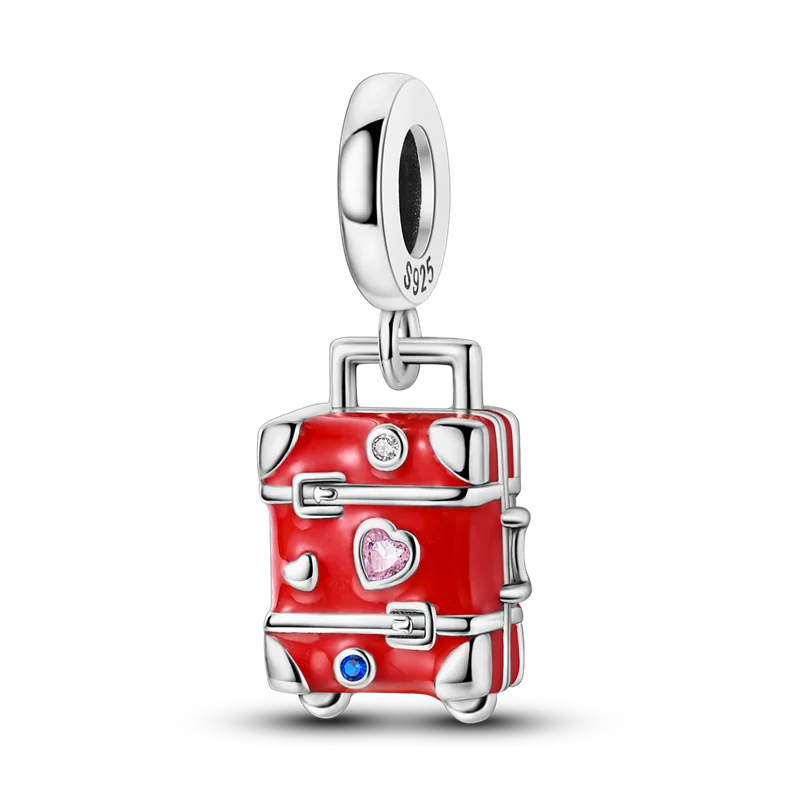 Sterling Silver Bright Red Charm