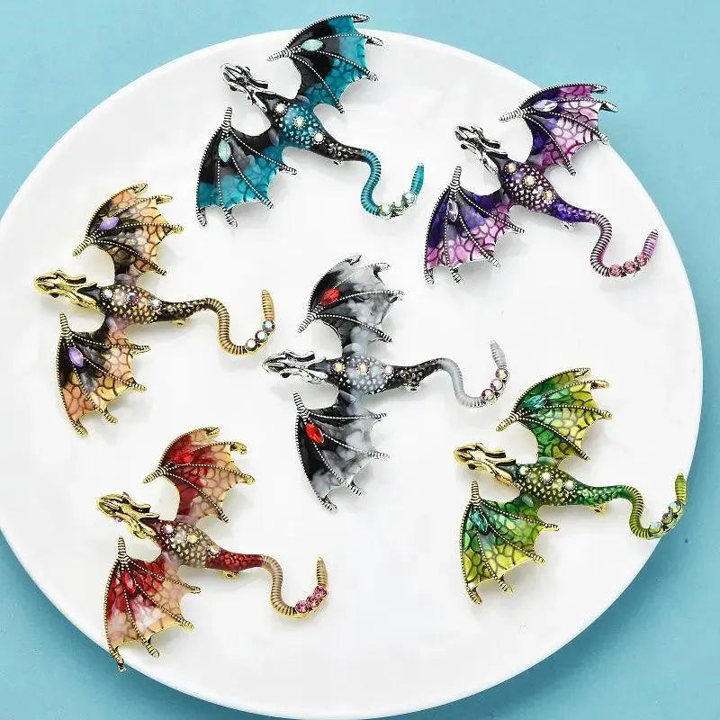 Mythical Dragon Brooch Sparkling Elegance for Every Outfit