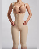 Colombian Mid-length Shapewear with Crotch Zipper & Straps