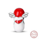 Red Series Charm Beads Sterling