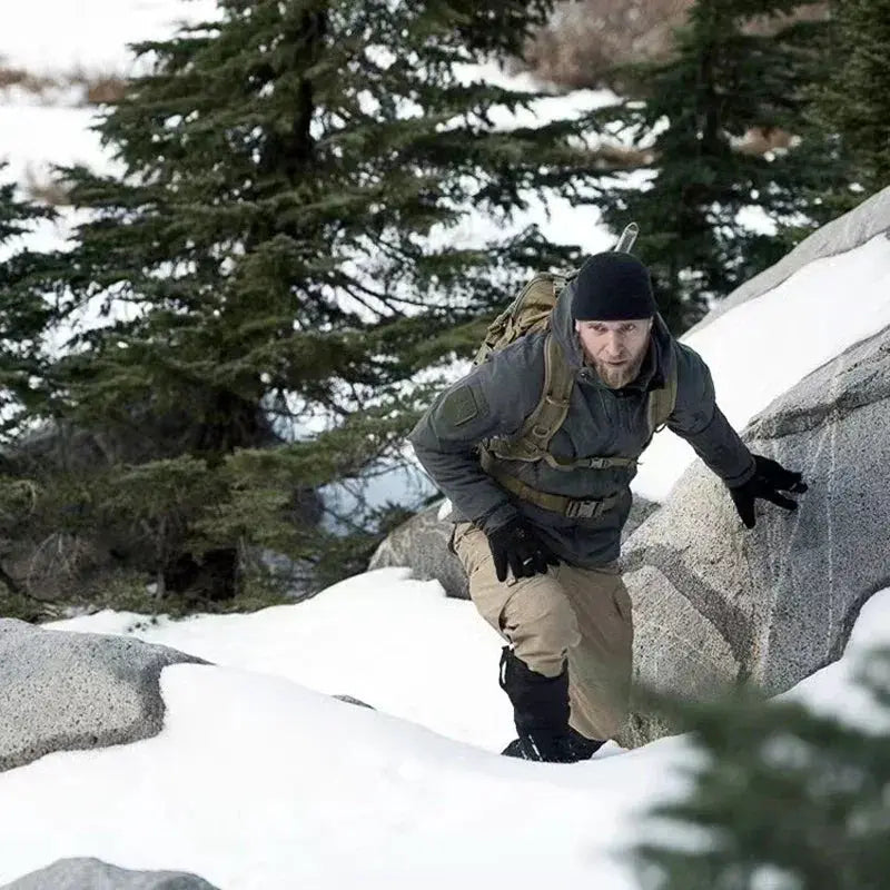 Mens Winter Softshell Tactical Waterproof Hooded Jacket