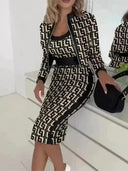 Office Jacket Dress Set For Women