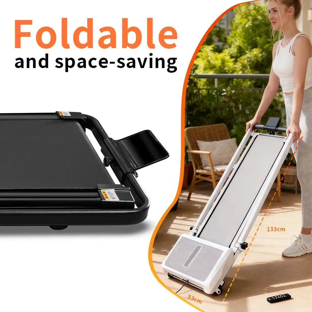 New Foldable Electric Walking Machine with LED Display, Portable Vibration Workout Platform for Home Jogging & Bodybuilding