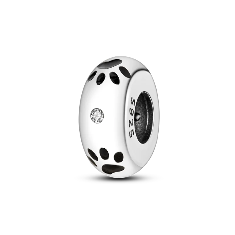 Charm Bead Sterling Silver Pink