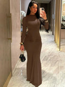 Event-Ready Draped Maxi Dress for Women