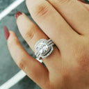Luxury Gold Zircon Three Piece Ring Set