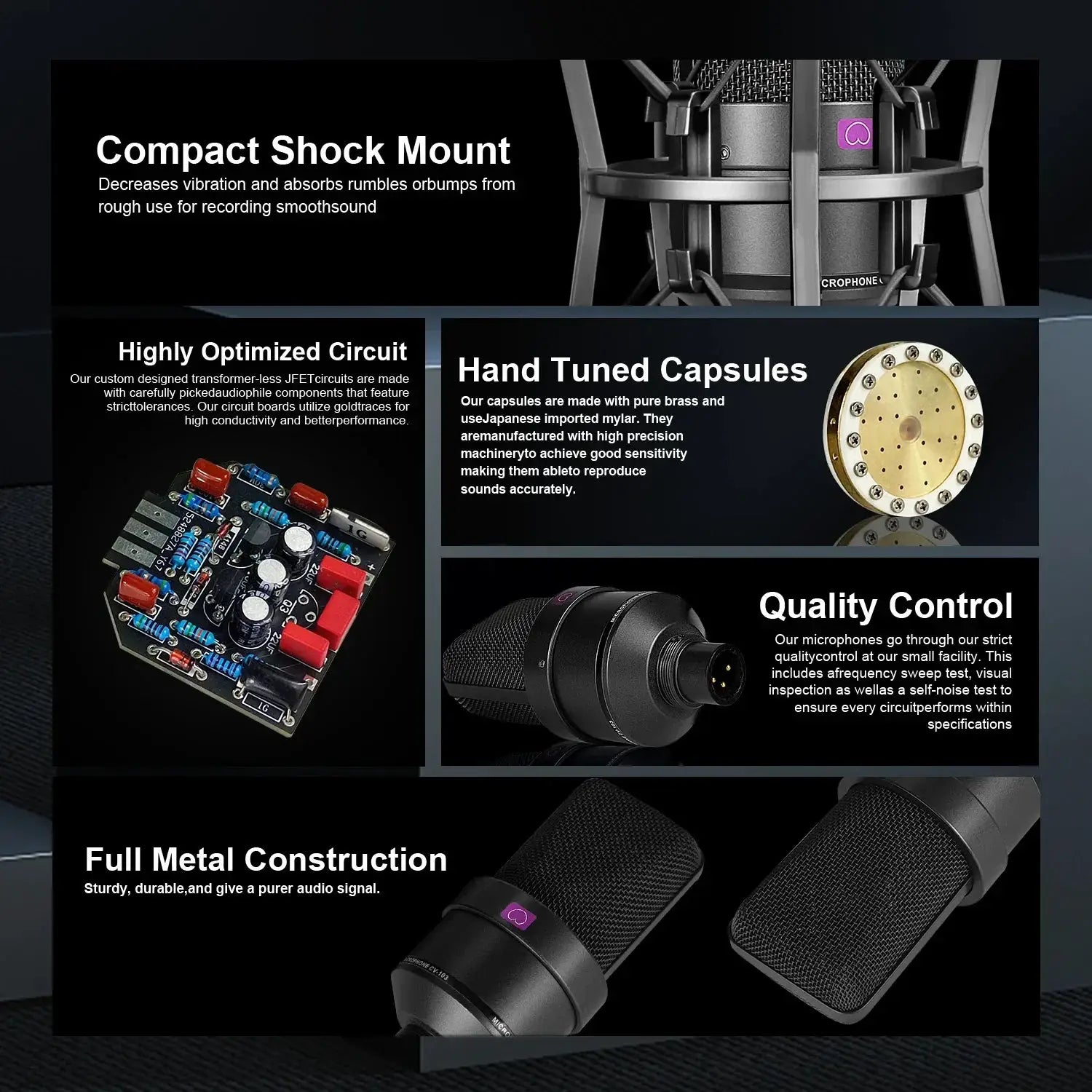 TLM-103 XLR Condenser Microphone for Recording and Streaming