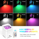 U'King 4PCS RGBUA UV LED Par Light 6x18W DMX