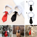 Pet Formal Necktie Tuxedo Bow Tie Black and Red Collar
