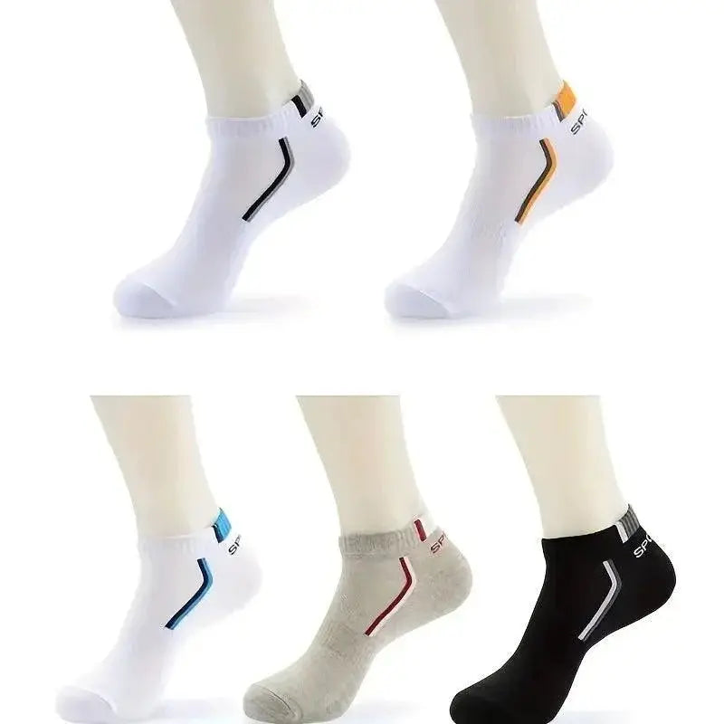 Stylish Striped Performance Socks For Active Men Comfort