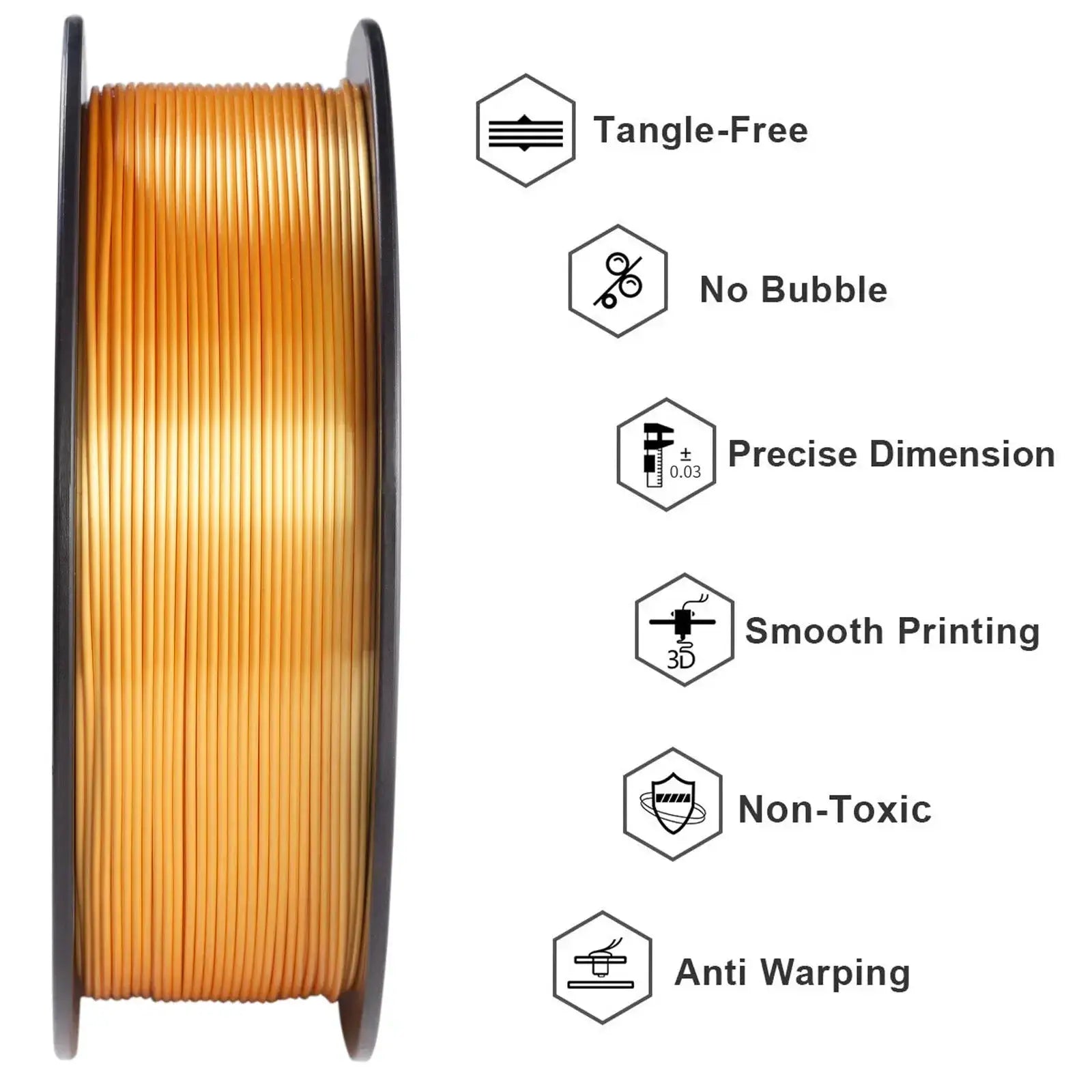 Geeetech Silk PLA Filament 1kg 1.75mm Bubble Free Finish