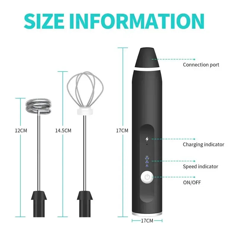 Wireless Milk Frothers Electric Handheld Blender For Coffee