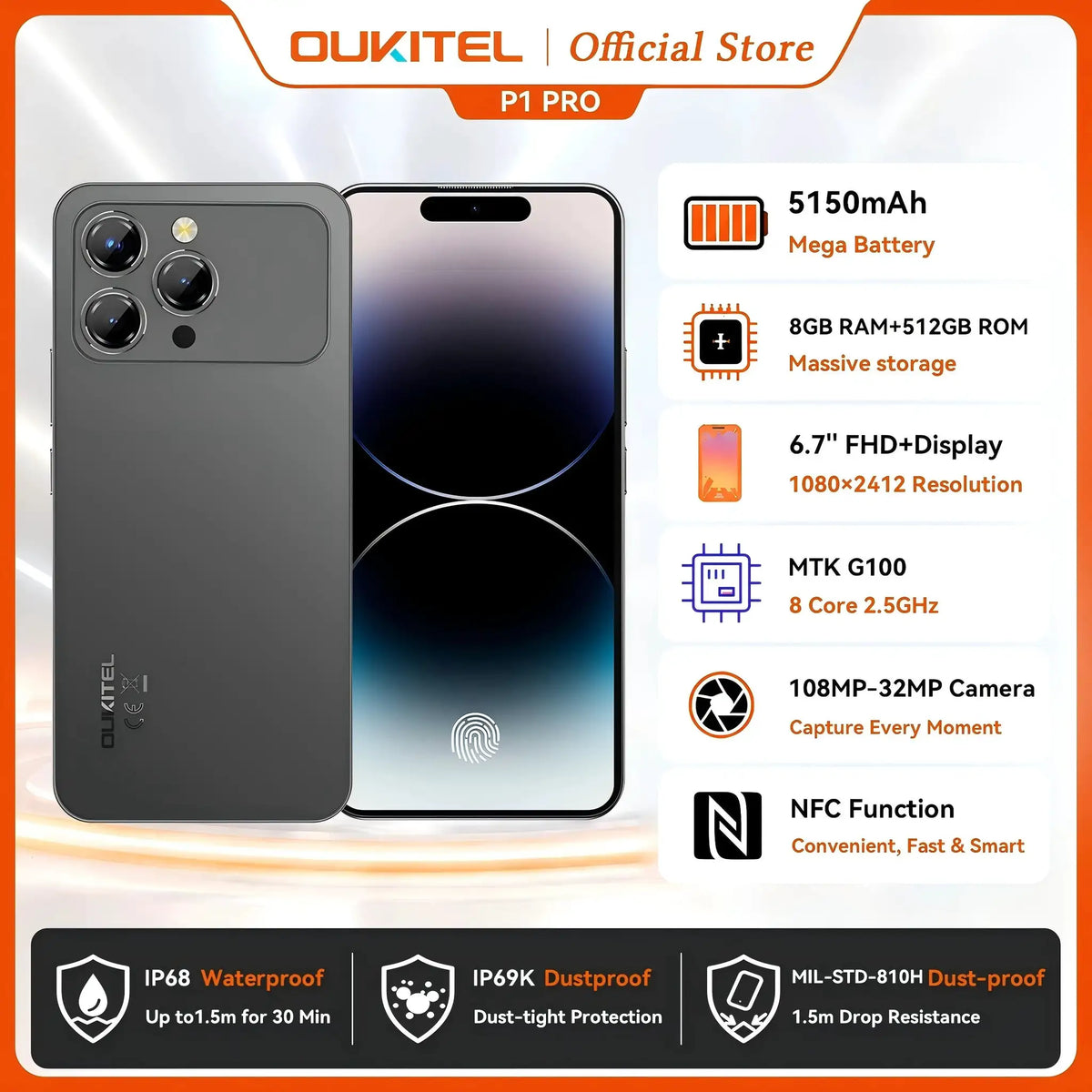 Oukitel Pro AMOLED Phone for Vivid Viewing — product view 9