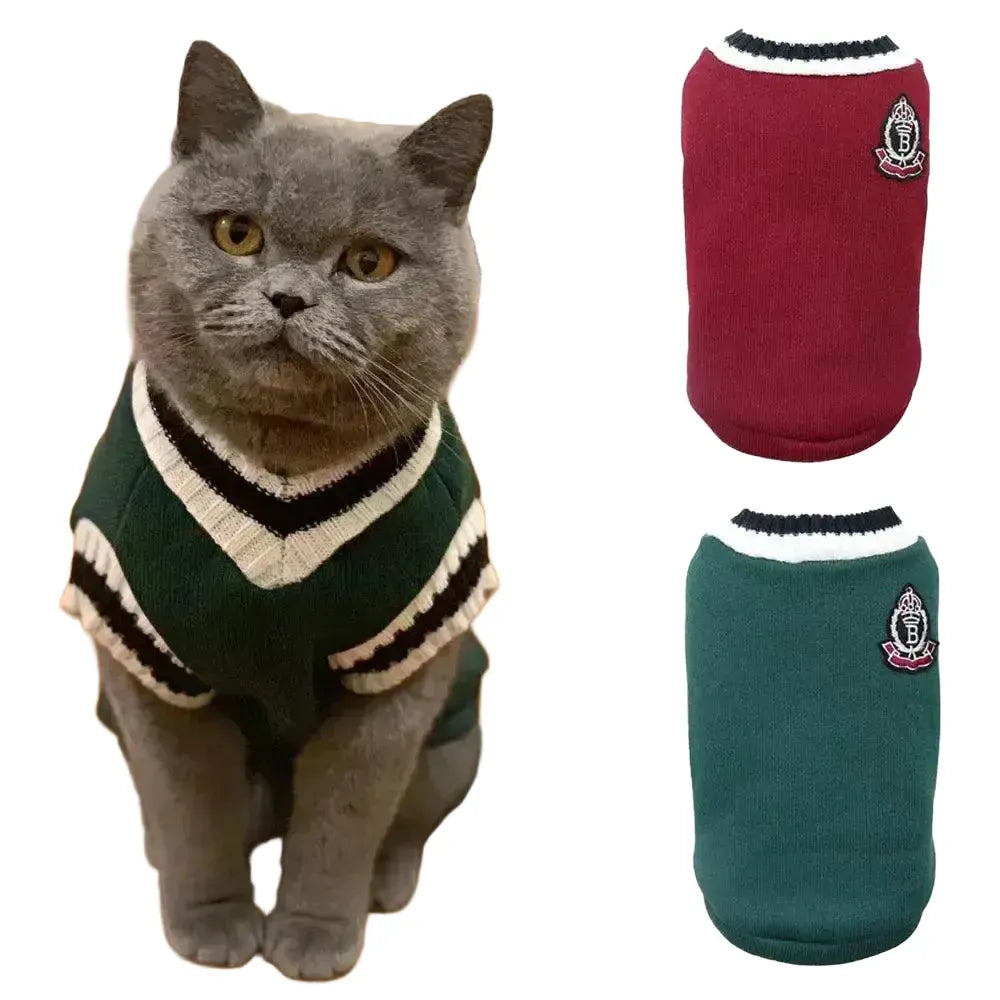 Warm Holiday Cat Sweater for Small Pets — product view 1