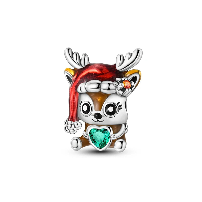 Silver Charm Pendant Christmas Stocking